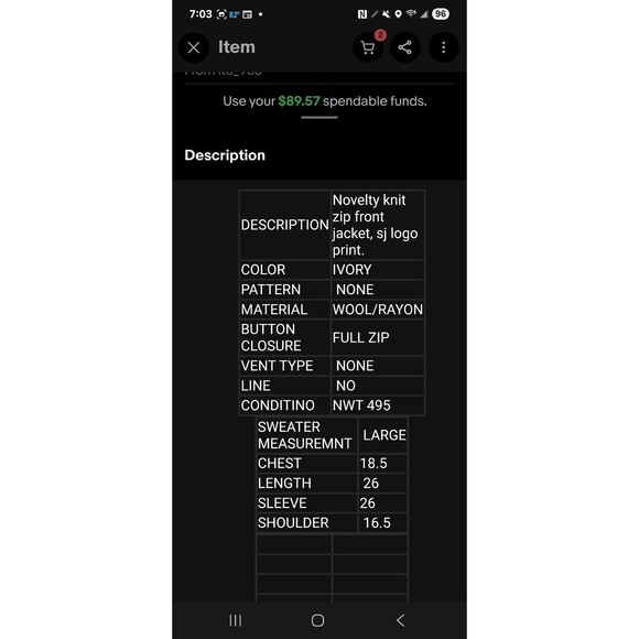 ST. JOHN SPORT COLLECTION SJ logo novelty knit jacket size large - Picture 9 of 9